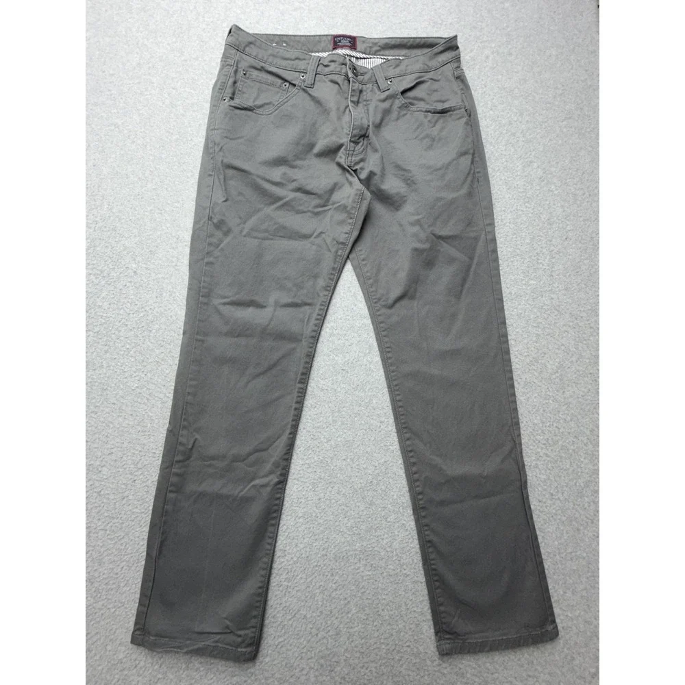 UNTUCKit Pants Mens 32x30 Gray Stretch 5 Pocket Chino Straight Casual Everyday